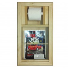WG Wood Products Recessed Magazine Rack and Toilet Paper Holder Combo WGWP1029